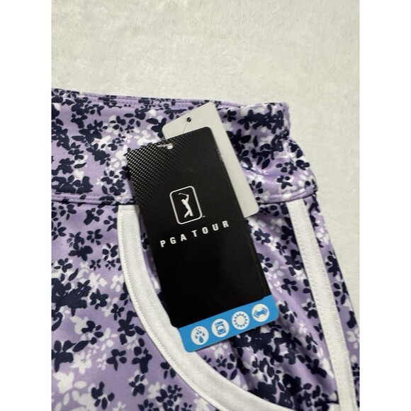PGA Tour Womens Athletic Skort XL Purple Blue Floral Abstract Athleisure Driflux - Picture 2 of 8